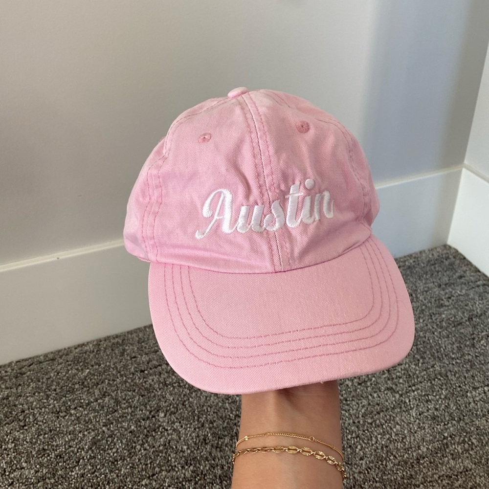 Light pink Austin Texas baseball cap